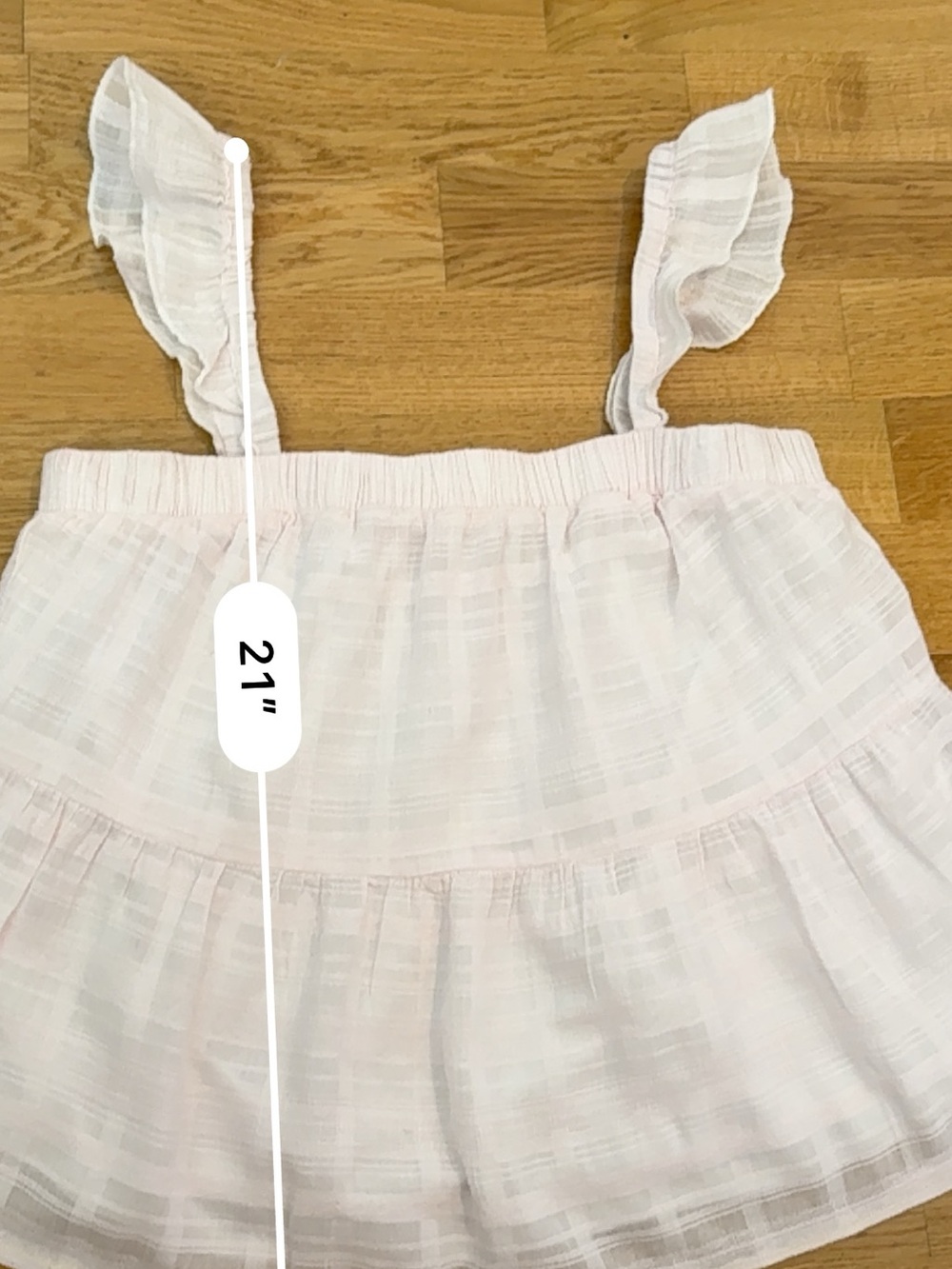 miami Pale Pink Ruffle Strap Peplum Top - Picture 8 of 8